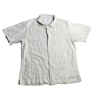 Wax London Limited Shirt Men's Size Large Short Sleeve Button Up Linen